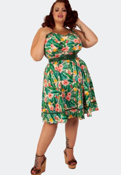 Curve Tropical Flare Dress – Dresses | Kitty Darling