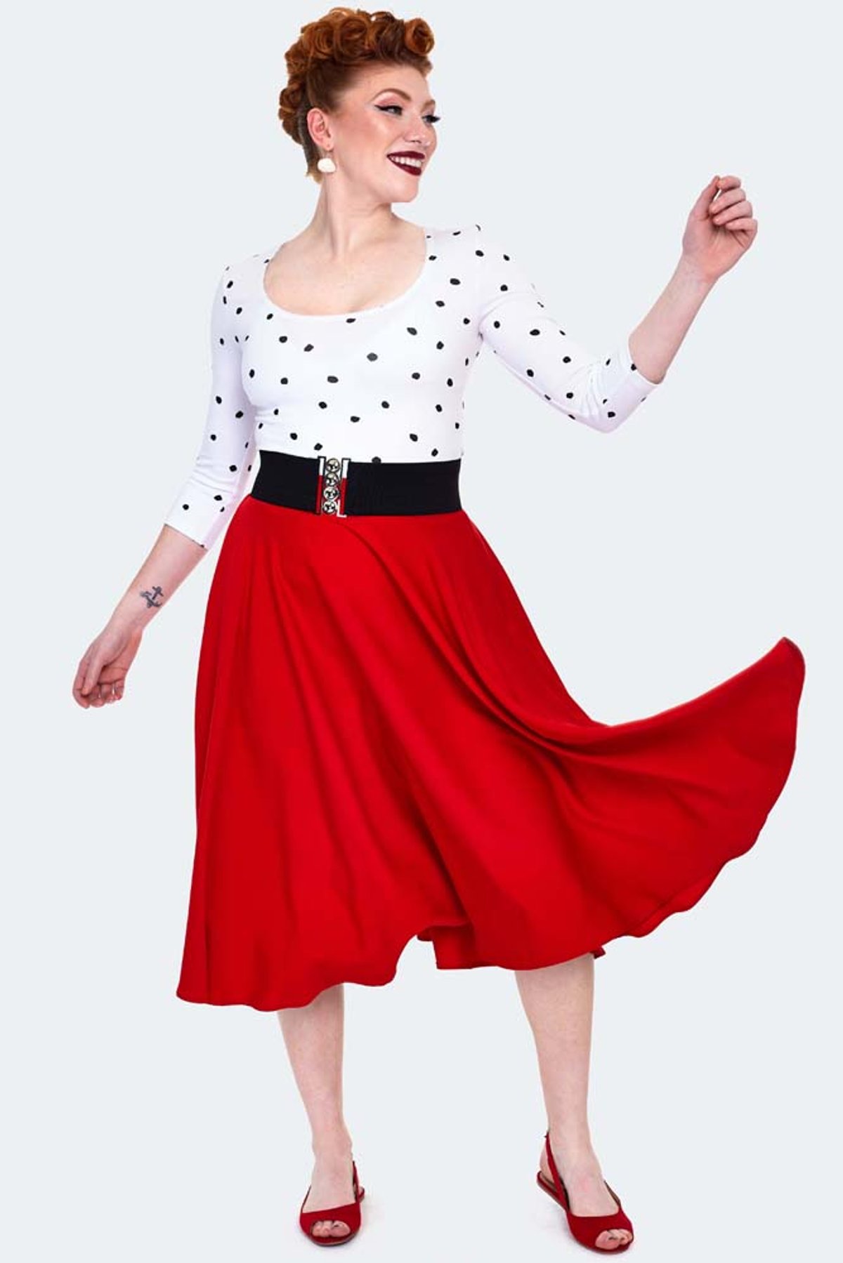 Curve White Polka Dot Top Curve White Polka Dot Top Shop now at Kitty Darling