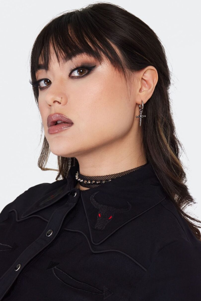 Dagger With Cross Drop Earrings  Shop now at Kitty Darling