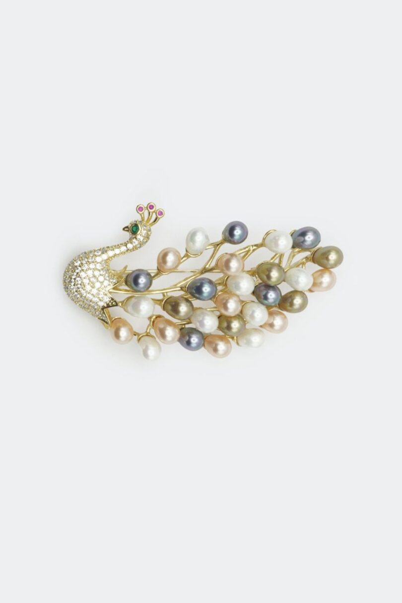 Diamante And Pearl Swan Brooch  Shop now at Kitty Darling