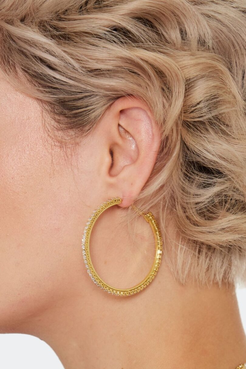 Diamante Hoop Earrings  Shop now at Kitty Darling