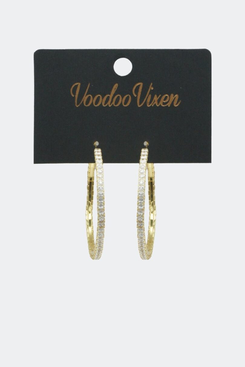 Diamante Hoop Earrings  Shop now at Kitty Darling