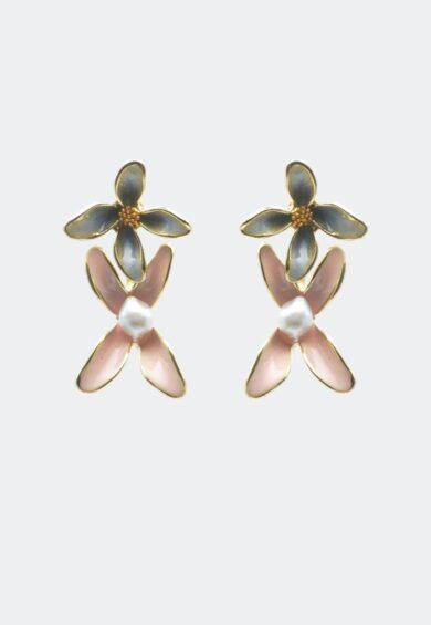 Double Flower Hoop Earrings – Jewellery | Kitty Darling