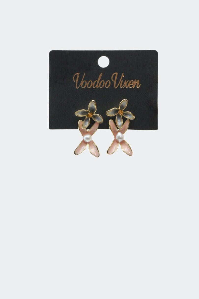 Double Flower Hoop Earrings  Shop now at Kitty Darling