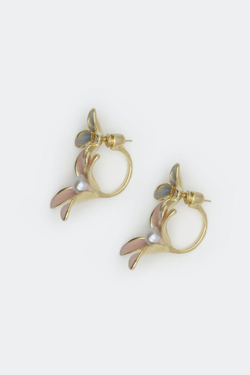 Double Flower Hoop Earrings  Shop now at Kitty Darling