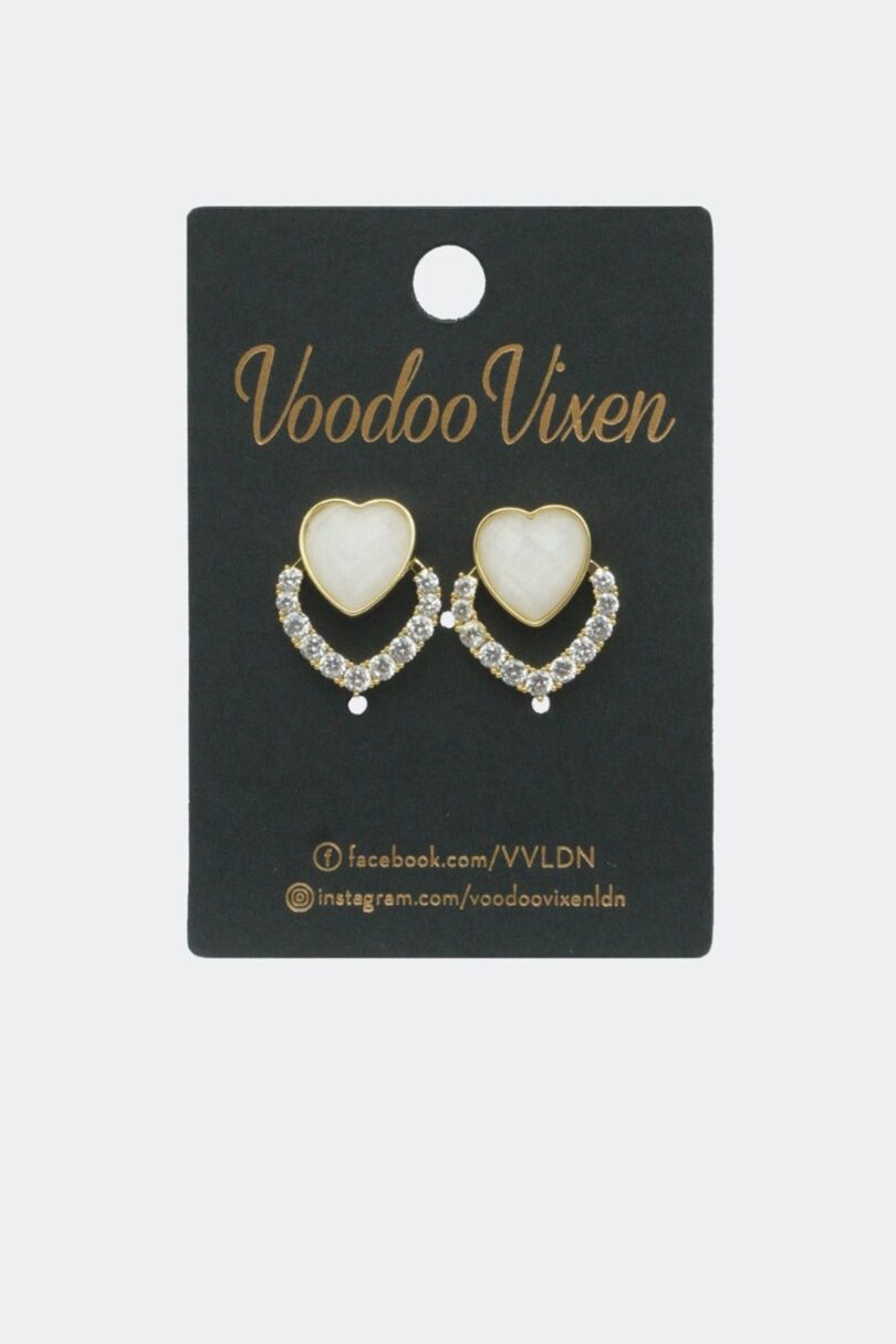 Double Heart Earrings  Shop now at Kitty Darling