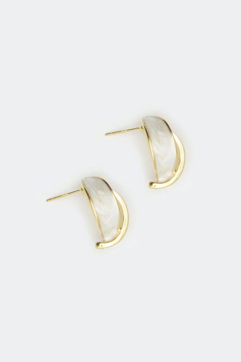 Enamel Coated Twist Earrings Pink  Shop now at Kitty Darling