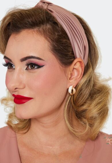 Enamel Coated Twist Earrings Pink – Jewellery | Kitty Darling