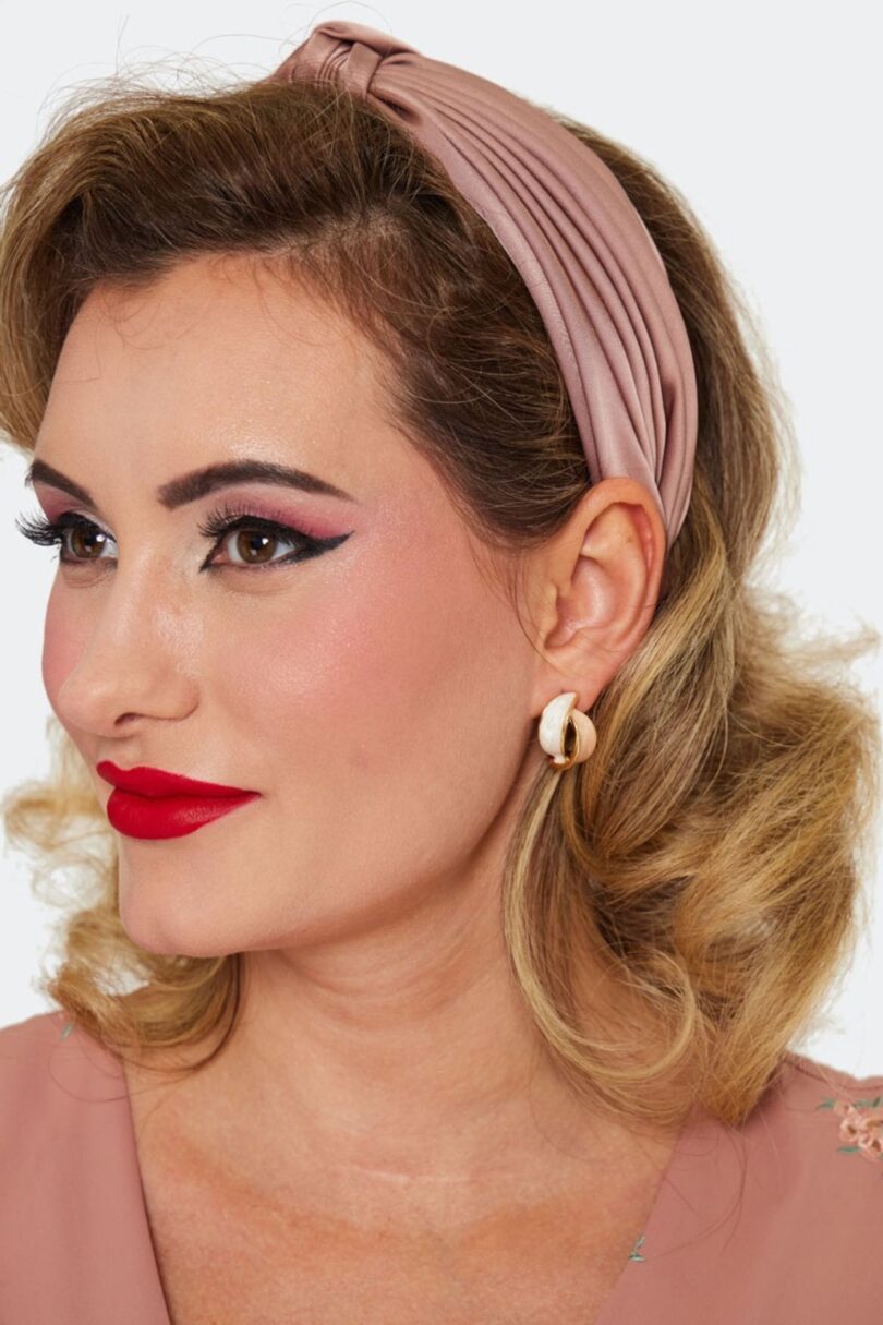 Enamel Coated Twist Earrings Pink  Shop now at Kitty Darling