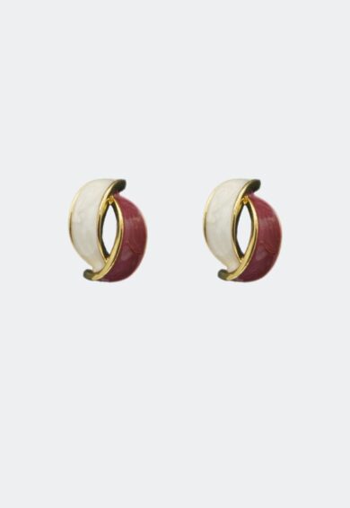 Enamel Coated Twist Earrings Red – Jewellery | Kitty Darling