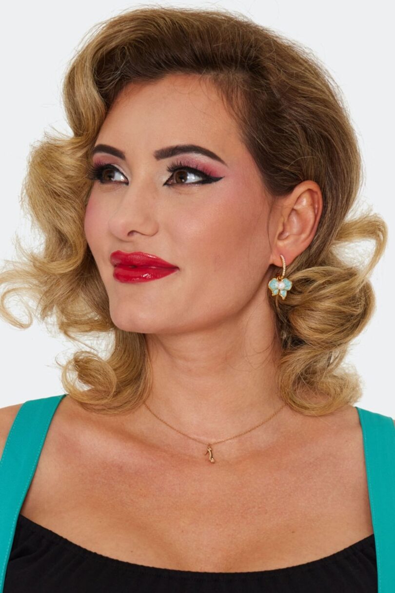Flower Charm Hoop Earrings  Shop now at Kitty Darling