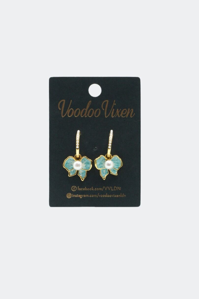 Flower Charm Hoop Earrings  Shop now at Kitty Darling
