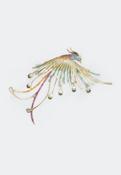 Flying Phoenix Diamante Bird Brooch – Jewellery | Kitty Darling