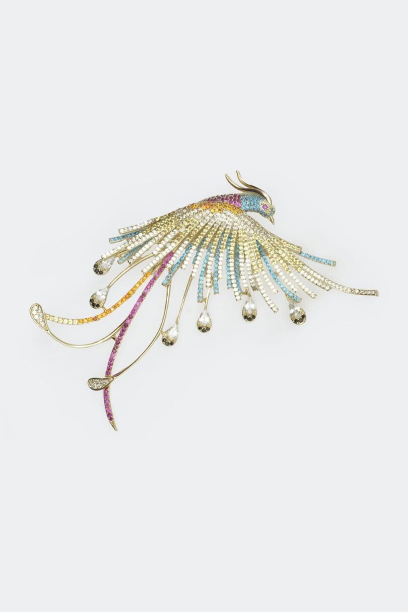Flying Phoenix Diamante Bird Brooch  Shop now at Kitty Darling