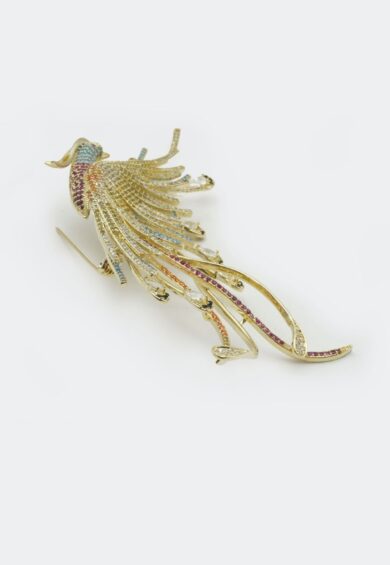 Flying Phoenix Diamante Bird Brooch – Jewellery | Kitty Darling