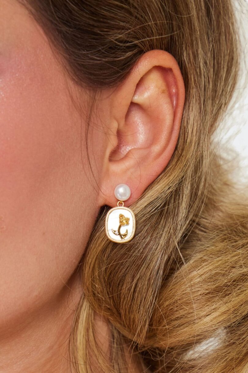 Framed Rose Drop Earrings  Shop now at Kitty Darling