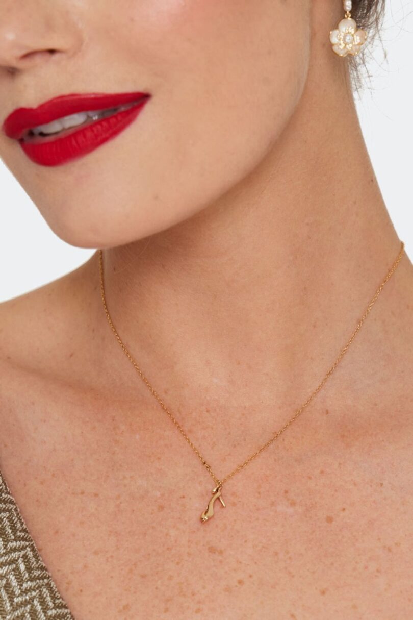 Golden Tone Heel Necklace  Shop now at Kitty Darling