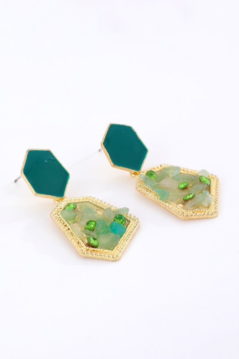 Green Crystal Earrings  Shop now at Kitty Darling