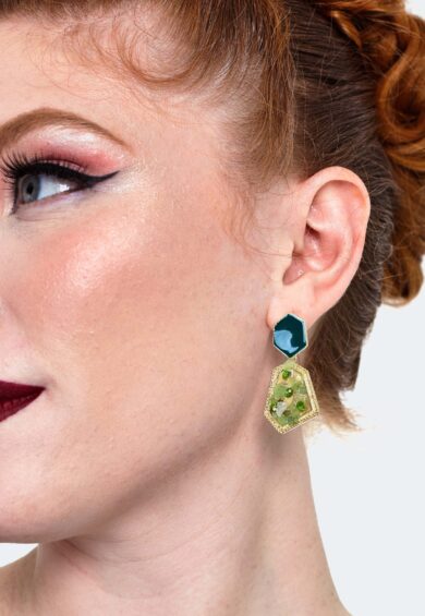 Green Crystal Earrings – Jewellery | Kitty Darling