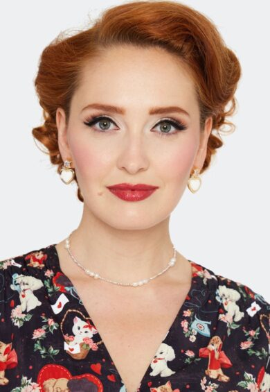 Heart And Diamante Stone Earrings – Jewellery | Kitty Darling