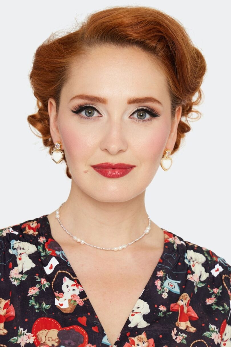 Heart And Diamante Stone Earrings  Shop now at Kitty Darling