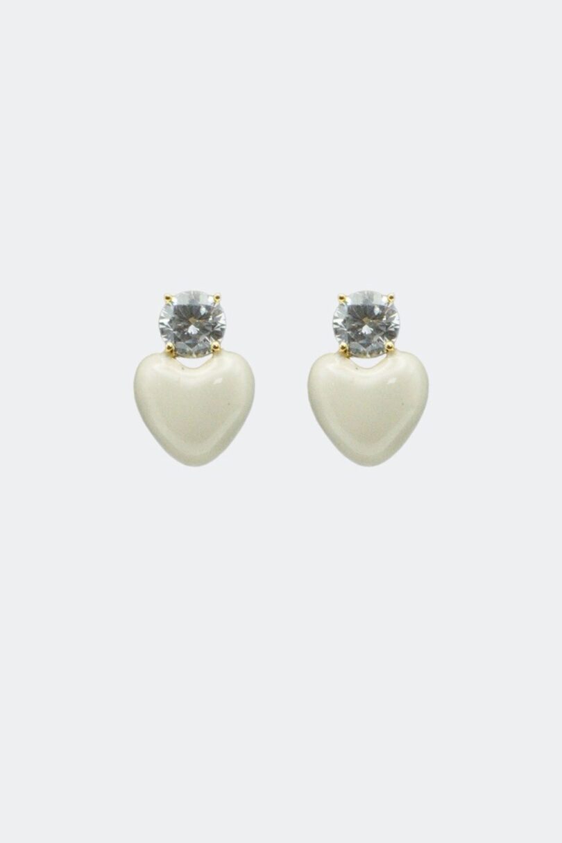 Heart And Diamond Stud Earrings  Shop now at Kitty Darling