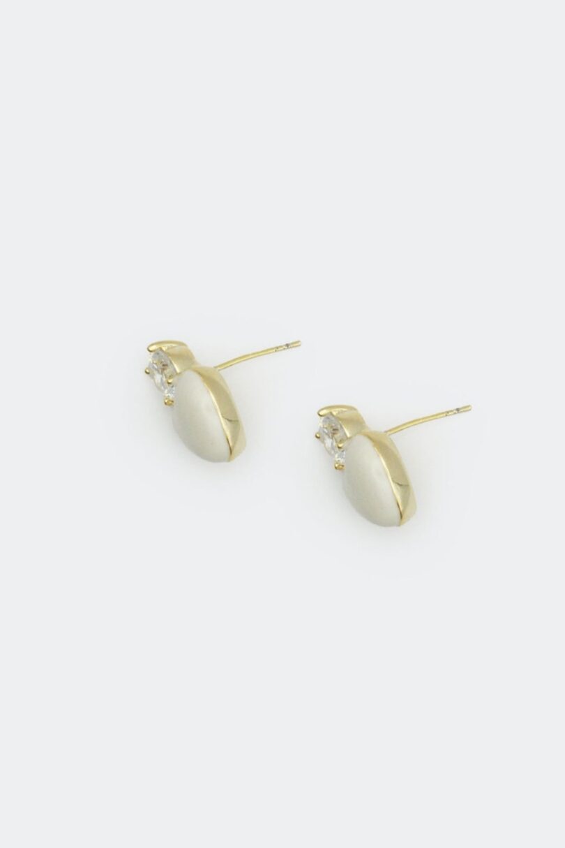 Heart And Diamond Stud Earrings  Shop now at Kitty Darling