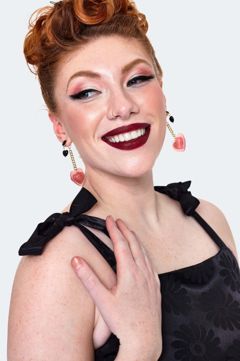 Heart Drop Earrings  Shop now at Kitty Darling