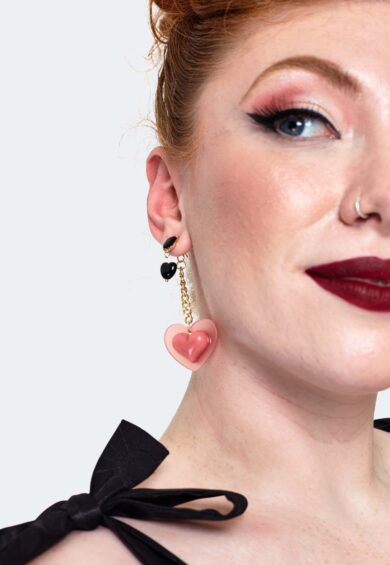 Heart Drop Earrings – Jewellery | Kitty Darling