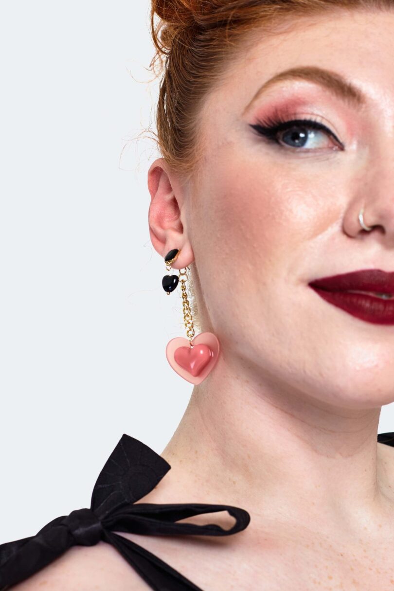Heart Drop Earrings  Shop now at Kitty Darling