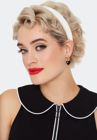 Heart Drop Earrings Black – Jewellery | Kitty Darling