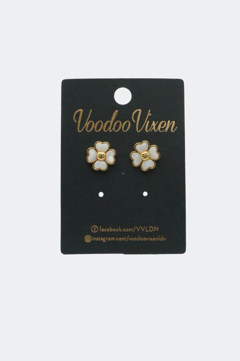 Heart Petal Stud Earrings  Shop now at Kitty Darling