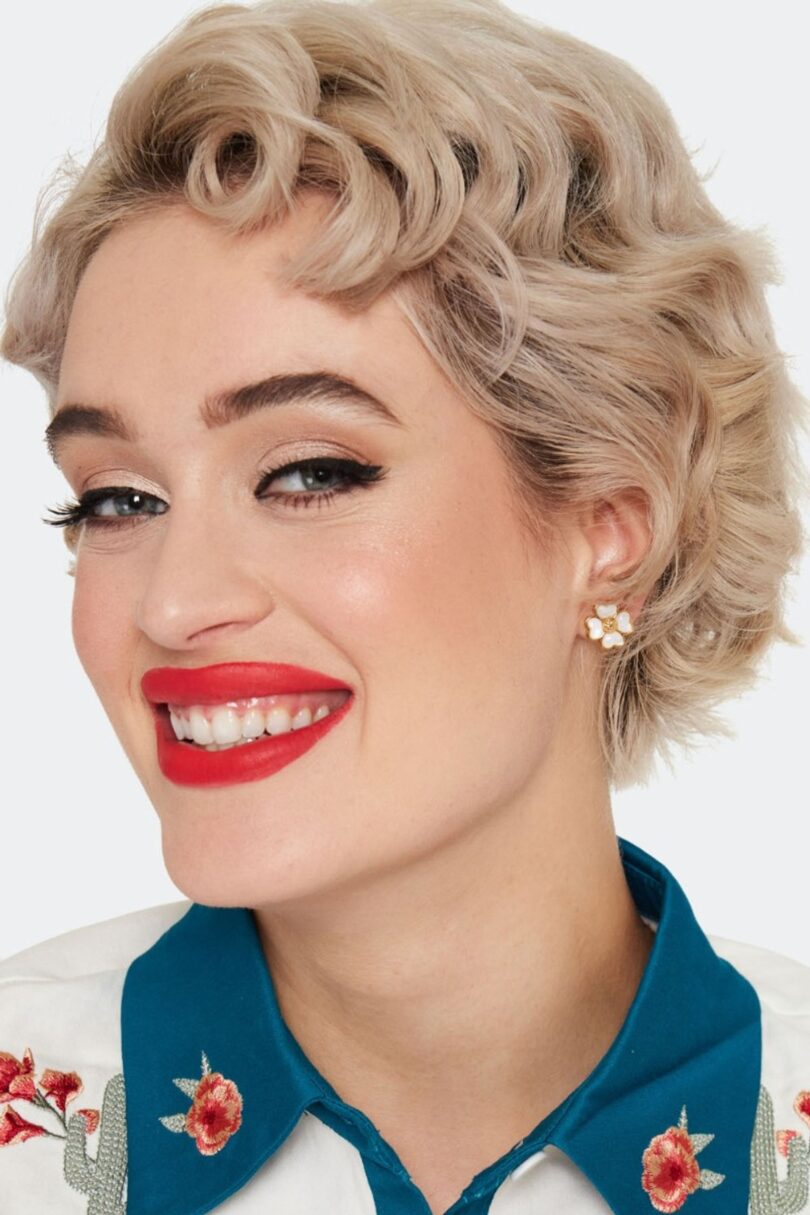 Heart Petal Stud Earrings  Shop now at Kitty Darling