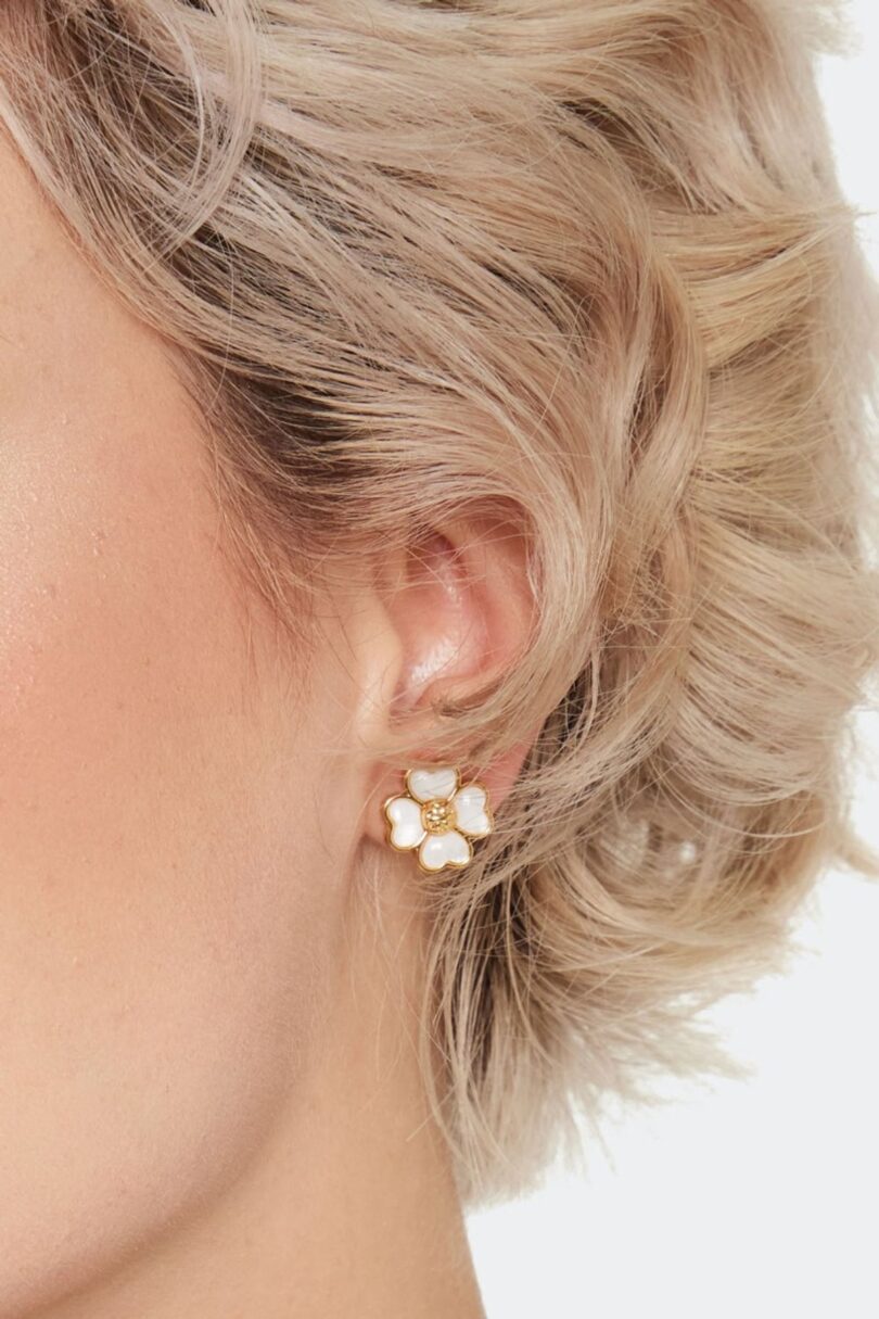 Heart Petal Stud Earrings  Shop now at Kitty Darling
