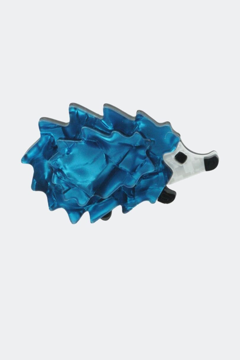 Hedgehog Brooch Blue  Shop now at Kitty Darling