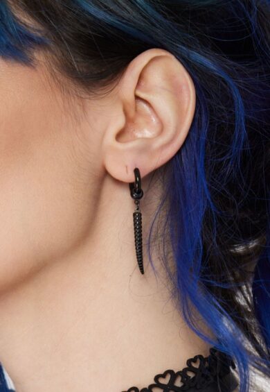 Horn Hoop Black Earrings – Jewellery | Kitty Darling
