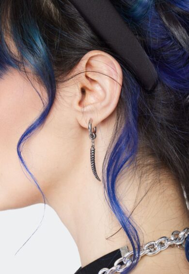 Horn Hoop Silver Earrings – Jewellery | Kitty Darling