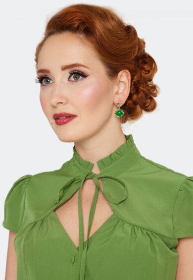 Jade Stone Drop Earrings – Jewellery | Kitty Darling