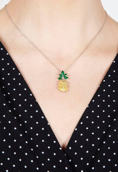 Jewelled Pineapple Necklace – Jewellery | Kitty Darling