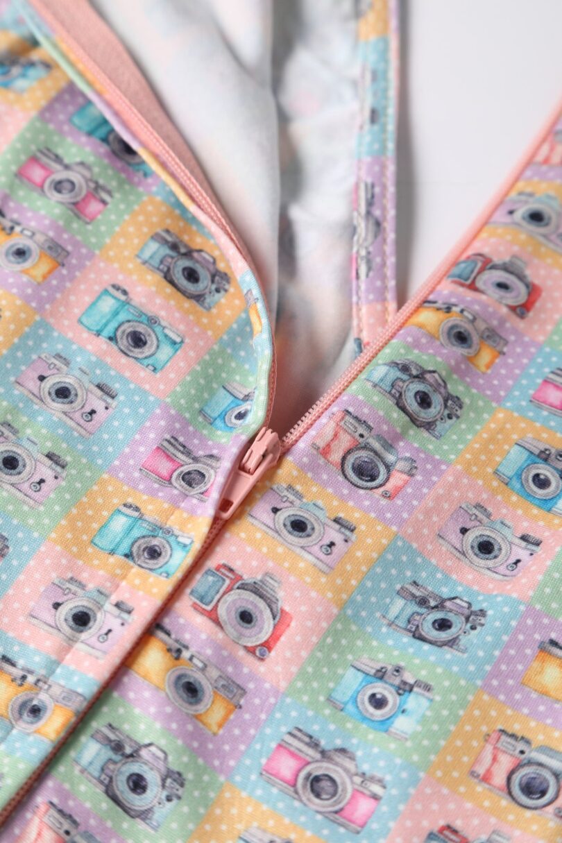 Julia Multicolor 50s Style Camera Print Swing Dress  Shop now at Kitty Darling