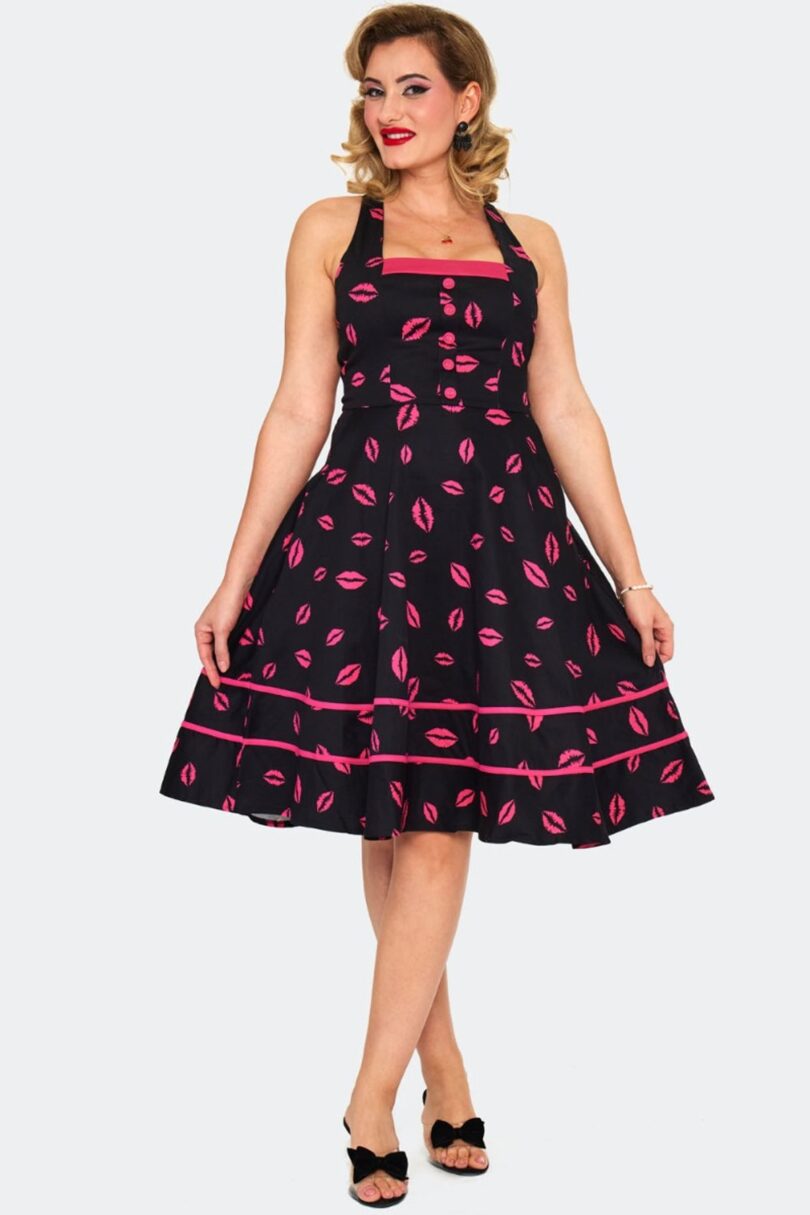 Lipstick Sleeveless Flare Dress  Shop now at Kitty Darling