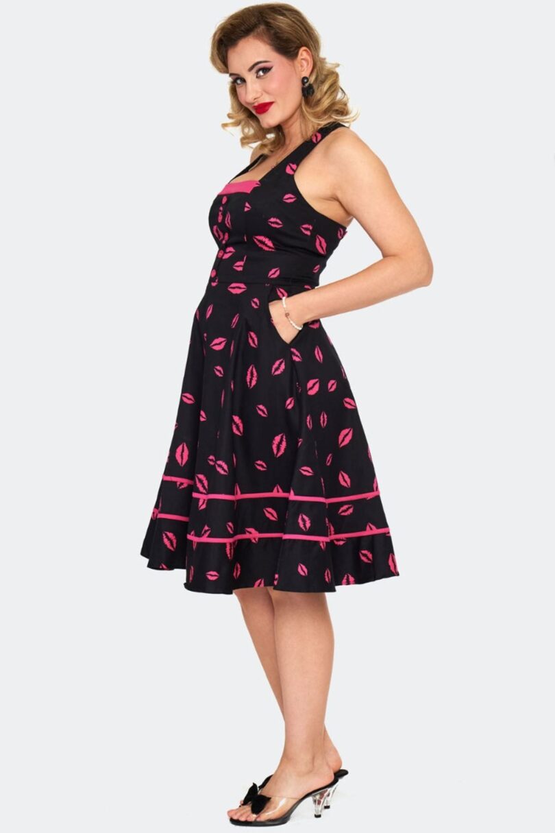 Lipstick Sleeveless Flare Dress  Shop now at Kitty Darling