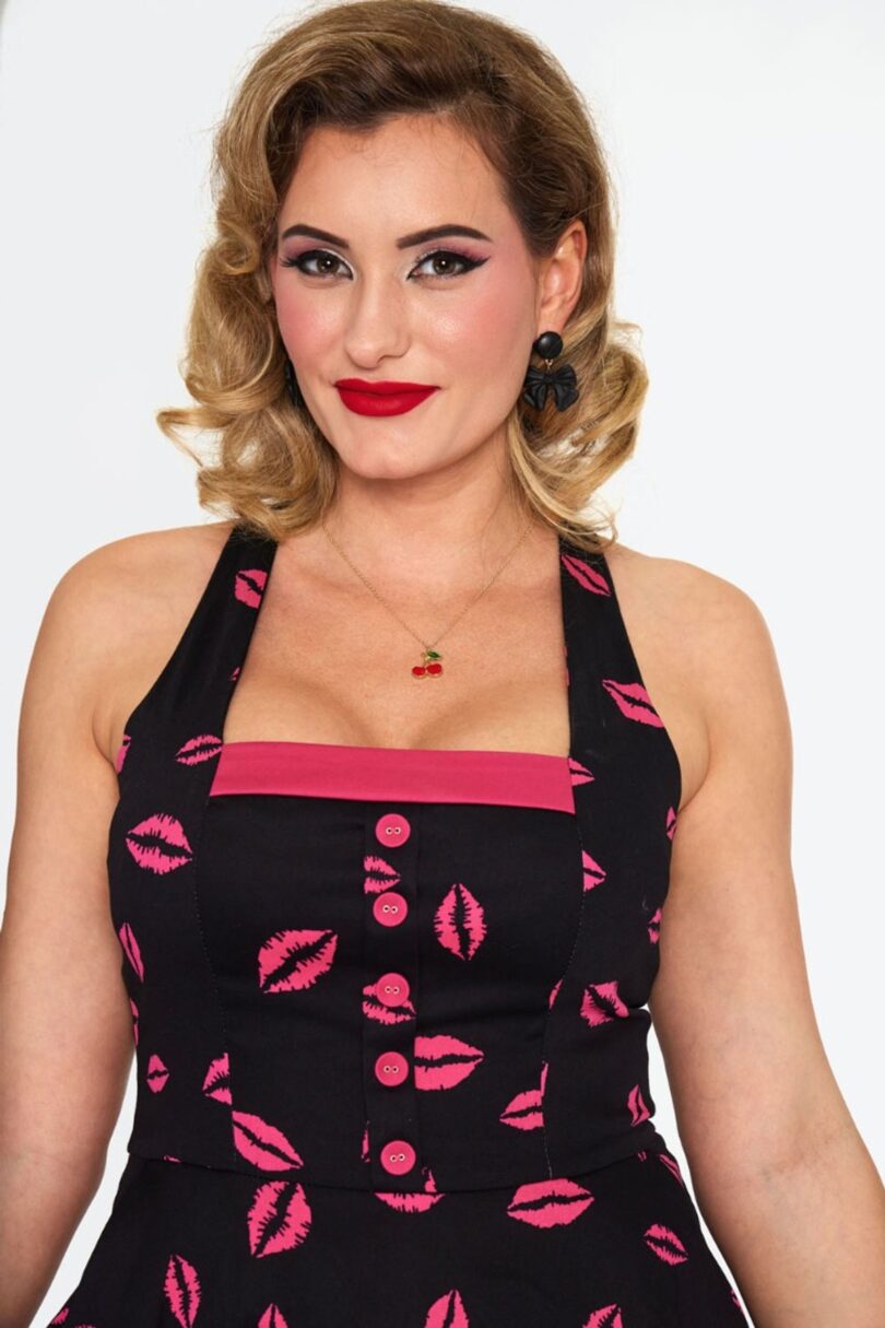 Lipstick Sleeveless Flare Dress  Shop now at Kitty Darling