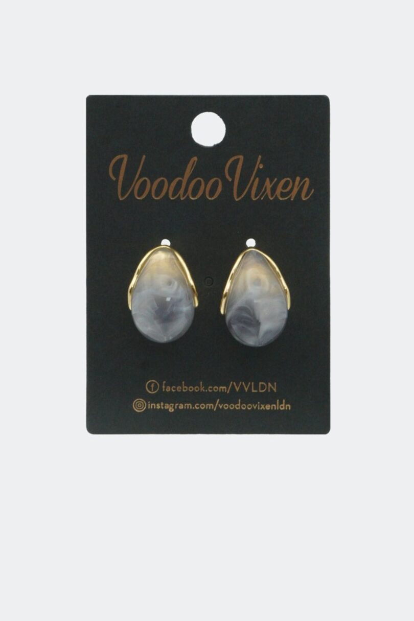 Marble Resin Teardrop Earrings  Shop now at Kitty Darling