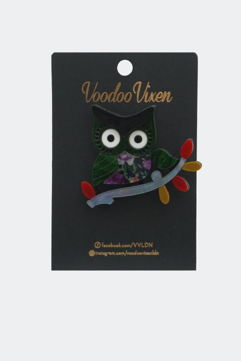 Mid Century Style Owl Brooch  Shop now at Kitty Darling