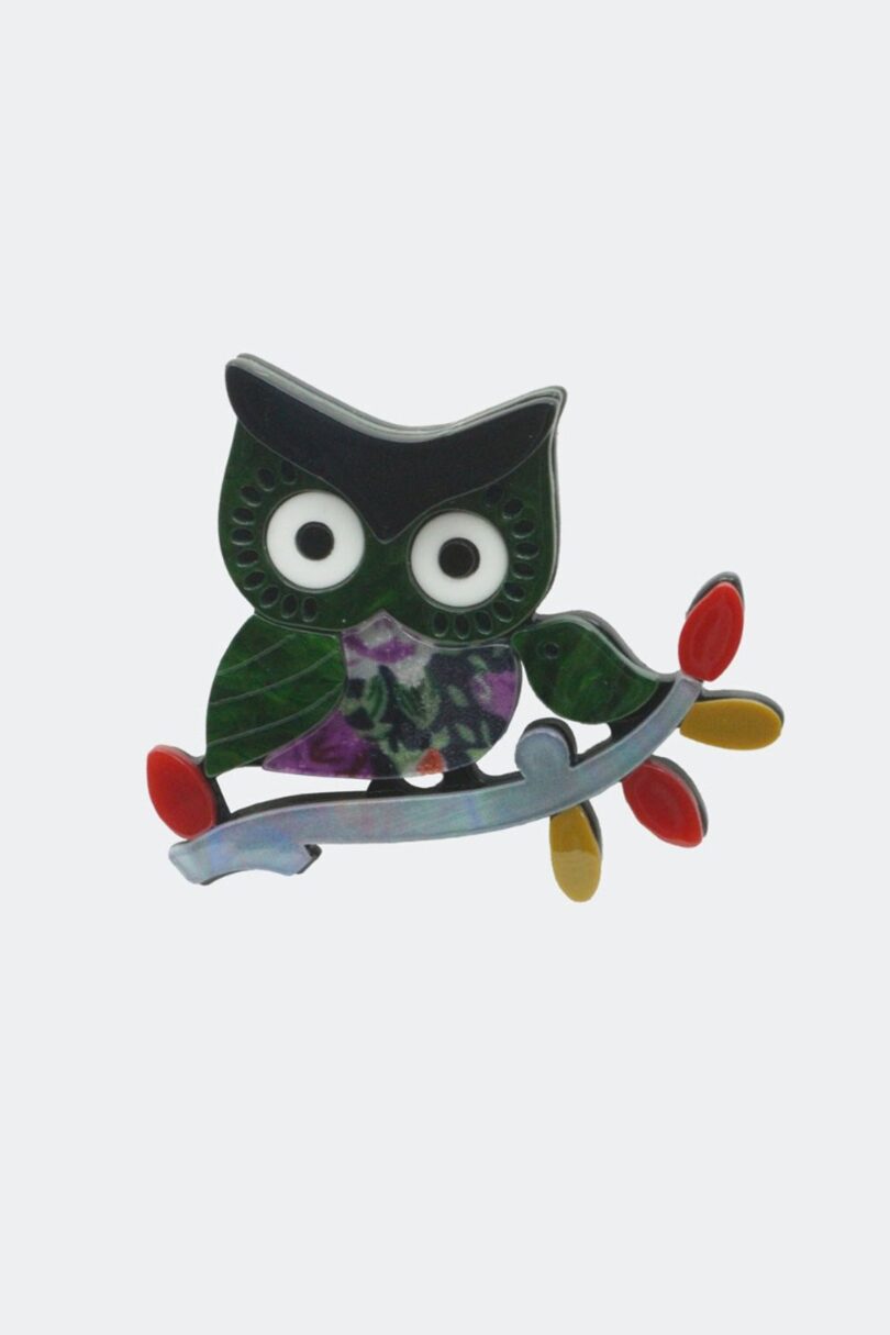 Mid Century Style Owl Brooch  Shop now at Kitty Darling