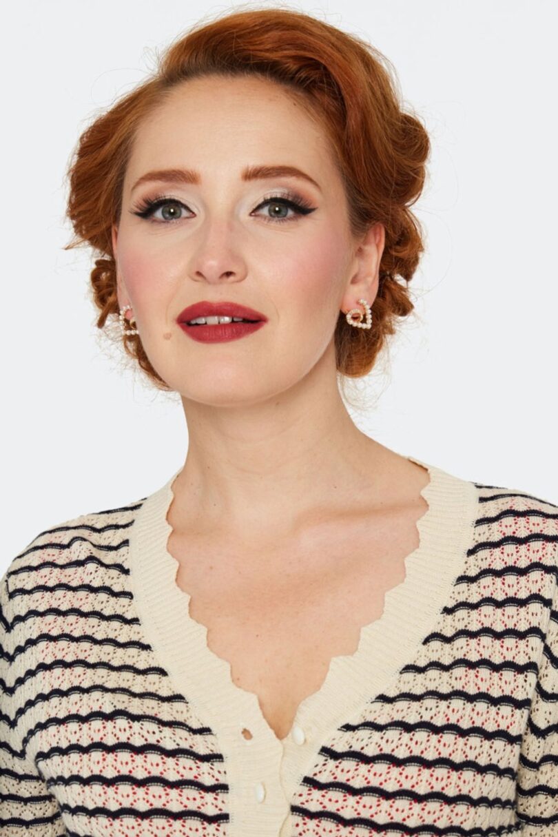 Mini Pearl Abstract Heart Earrings  Shop now at Kitty Darling