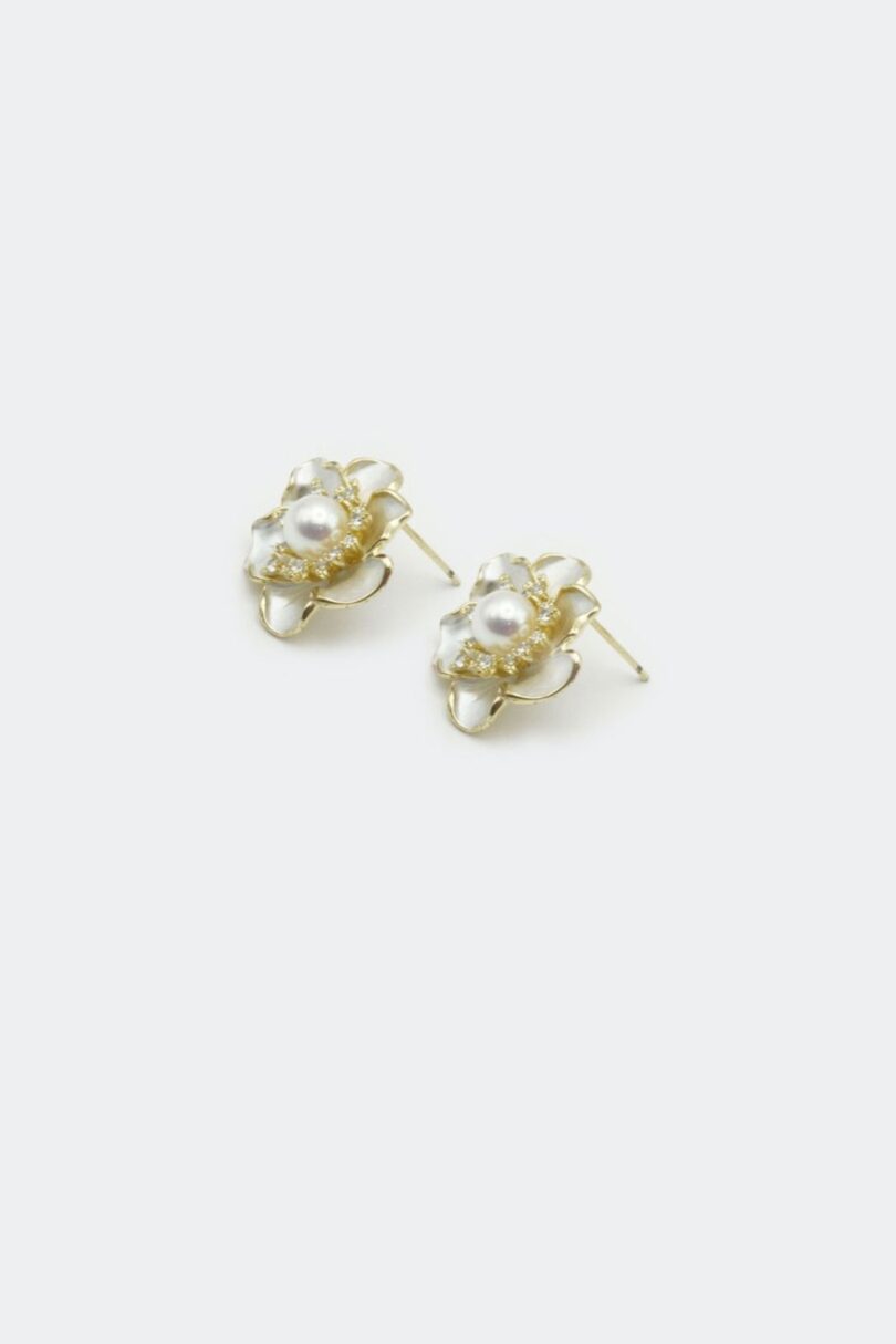Opal And Pearl Flower Earrings  Shop now at Kitty Darling