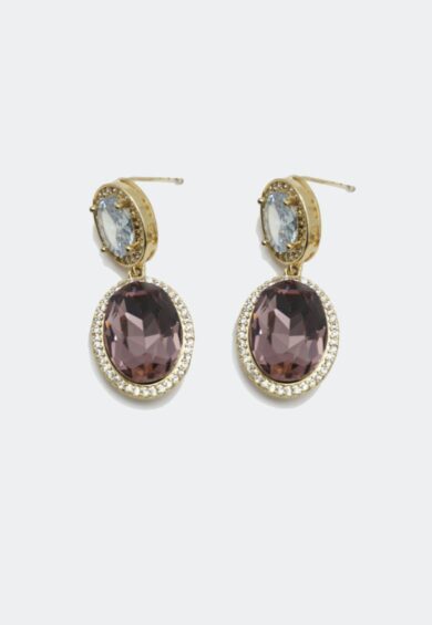 Oval Crystal Drop Earrings – Jewellery | Kitty Darling