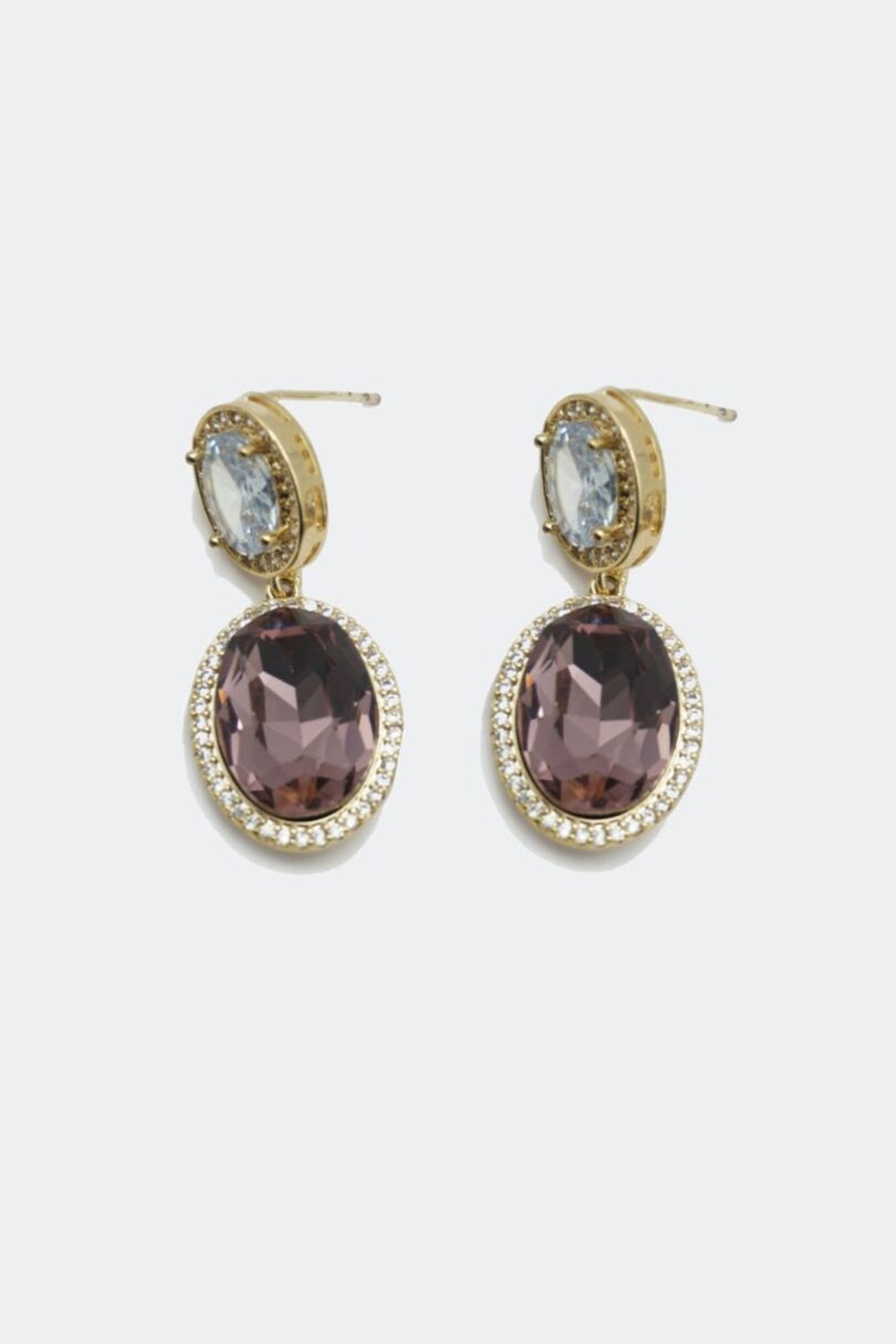 Oval Crystal Drop Earrings  Shop now at Kitty Darling